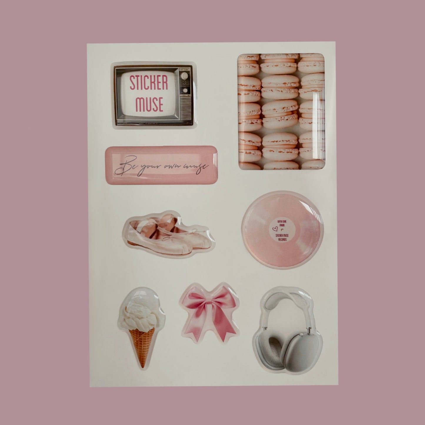 Tender Pink 3D Sticker Pack